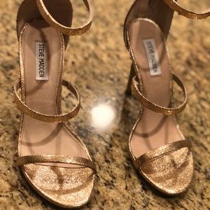 Steve Madden Gold Strappy Heels